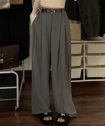ハイウエストルーズフィットロングスラックス