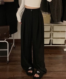 ハイウエストルーズフィットロングスラックス