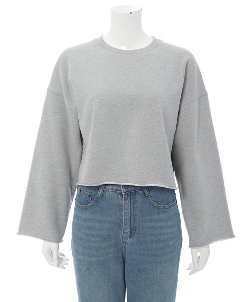 ショート丈スウェットプルオーバー【低身長向けサイズあり