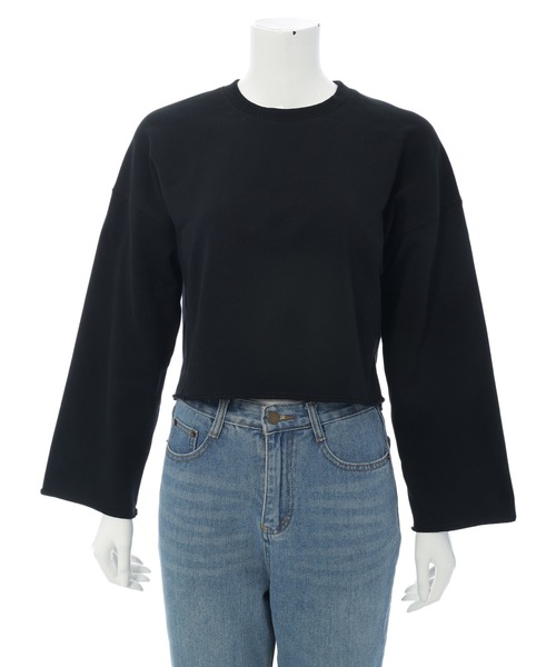 ショート丈スウェットプルオーバー【低身長向けサイズあり