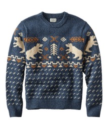 エルエルビーン　スコットランド製　ニット　セーター　北欧柄　美品 エルエルビーン スコットランド製 ニット セーター 北欧柄 美品