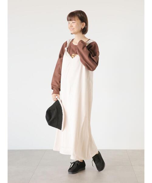 Lugnoncure(ルノンキュール)の「ノットキャミワンピース(ワンピース・レディース・ブラック/ベージュ/カーキ・F)」の8枚目の写真