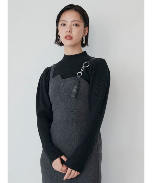 MURUA（ムルーア）の「ボリュームスリーブニットトップス（ニット/セーター・レディース・ブルー/アイボリー/ブラック・FREE）」の6枚目の写真