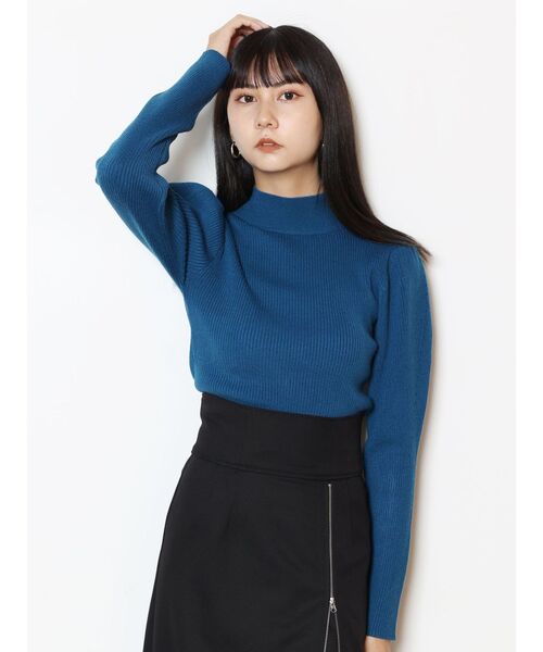 MURUA（ムルーア）の「ボリュームスリーブニットトップス（ニット/セーター・レディース・ブルー/アイボリー/ブラック・FREE）」の8枚目の写真