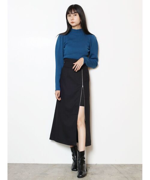 MURUA（ムルーア）の「ボリュームスリーブニットトップス（ニット/セーター・レディース・ブルー/アイボリー/ブラック・FREE）」の9枚目の写真