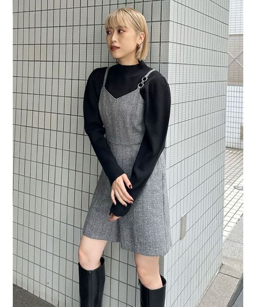 MURUA（ムルーア）の「ボリュームスリーブニットトップス（ニット/セーター・レディース・ブルー/アイボリー/ブラック・FREE）」の13枚目の写真