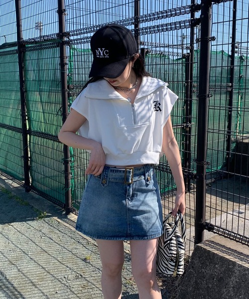 miss sixty デニム ミニスカート ベルト付き インナーパンツ付き