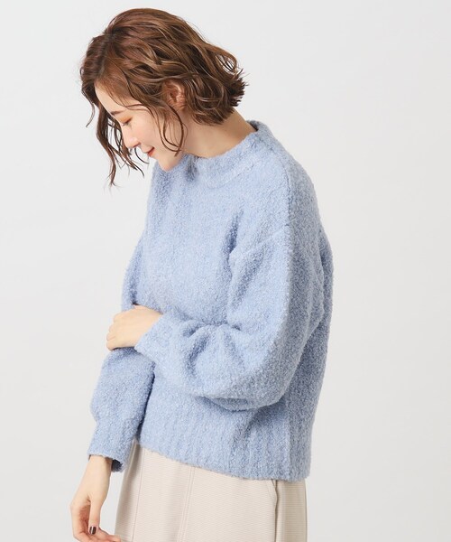 grove（グローブ）の「◆1枚で華やか見え！ラメブークレーニット（ニット/セーター・レディース・ライトブルー/ライトグレー/オフホワイト・02/03/04/01/05）」の15枚目の写真