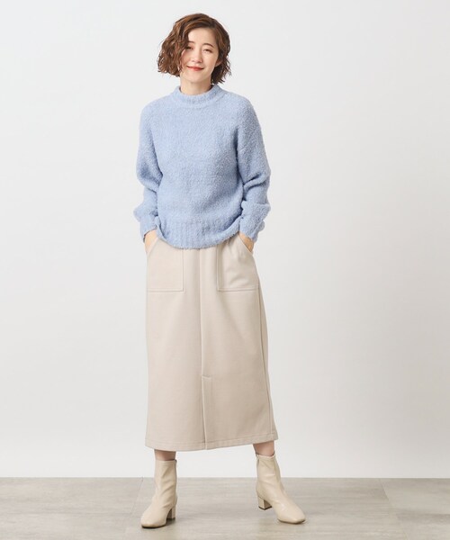 grove（グローブ）の「◆1枚で華やか見え！ラメブークレーニット（ニット/セーター・レディース・ライトブルー/ライトグレー/オフホワイト・02/03/04/01/05）」の13枚目の写真