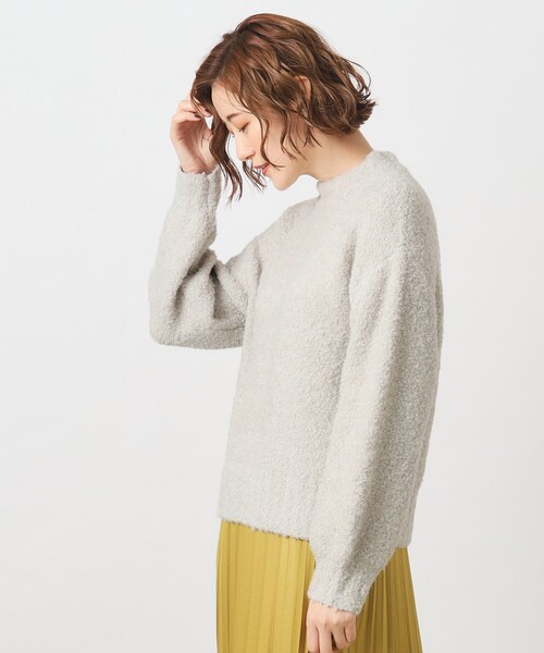 grove（グローブ）の「◆1枚で華やか見え！ラメブークレーニット（ニット/セーター・レディース・ライトブルー/ライトグレー/オフホワイト・02/03/04/01/05）」の11枚目の写真
