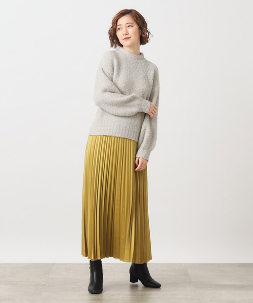 grove（グローブ）の「◆1枚で華やか見え！ラメブークレーニット（ニット/セーター・レディース・ライトブルー/ライトグレー/オフホワイト・02/03/04/01/05）」の9枚目の写真