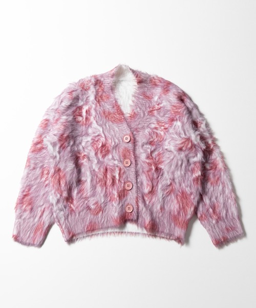 me+em select(ミームセレクト)の「【 2color 】レオパードマーブルシャギーニットカーディガン / reopard marble knit shaggy cardigan(カーディガン/ボレロ・レディース・ピンク/ブルーグレー・FREE)」の21枚目の写真