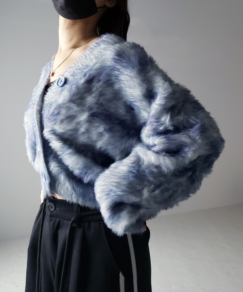 me+em select(ミームセレクト)の「【 2color 】レオパードマーブルシャギーニットカーディガン / reopard marble knit shaggy cardigan(カーディガン/ボレロ・レディース・ピンク/ブルーグレー・FREE)」の19枚目の写真