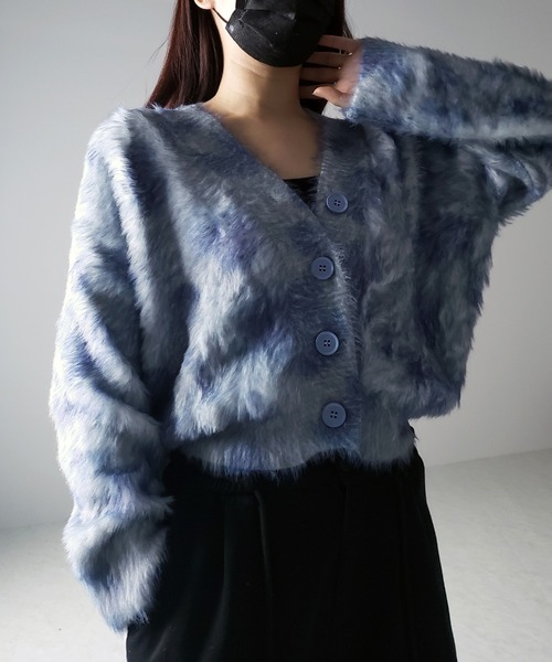 me+em select(ミームセレクト)の「【 2color 】レオパードマーブルシャギーニットカーディガン / reopard marble knit shaggy cardigan(カーディガン/ボレロ・レディース・ピンク/ブルーグレー・FREE)」の20枚目の写真