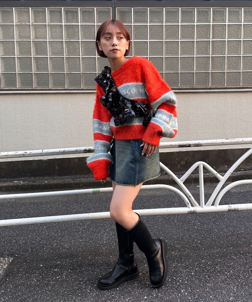 HELLO.SANFRANCISCO(ハローサンフランシスコ)の「【HELLO.SANFRANCISCO/ハローサンフランシスコ】スパンコールマルチウェイベルト(付け襟・レディース・シルバー/ブラック・FREE)」の7枚目の写真