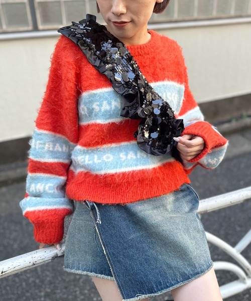 HELLO.SANFRANCISCO(ハローサンフランシスコ)の「【HELLO.SANFRANCISCO/ハローサンフランシスコ】スパンコールマルチウェイベルト(付け襟・レディース・シルバー/ブラック・FREE)」の11枚目の写真