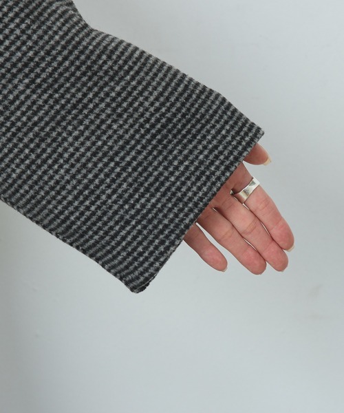 PUAL CE CIN（ピュアルセシン）の「ウール混リバーフードコート（その他アウター・レディース・チェック/モカ/チャコールグレー・FREE）」の20枚目の写真