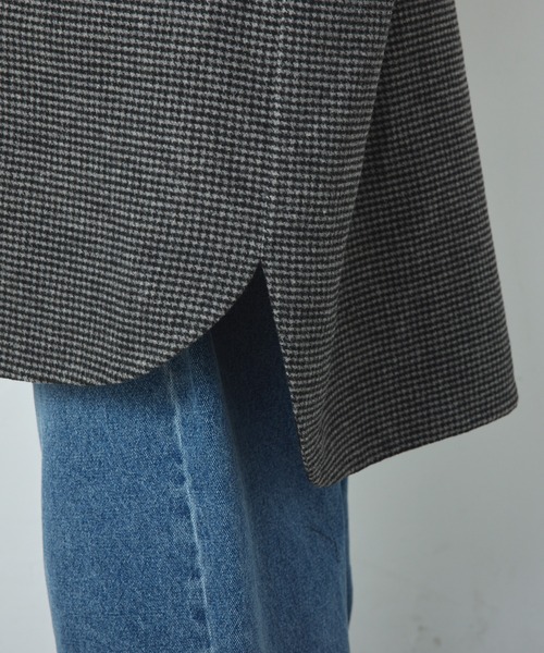 PUAL CE CIN（ピュアルセシン）の「ウール混リバーフードコート（その他アウター・レディース・チェック/モカ/チャコールグレー・FREE）」の15枚目の写真