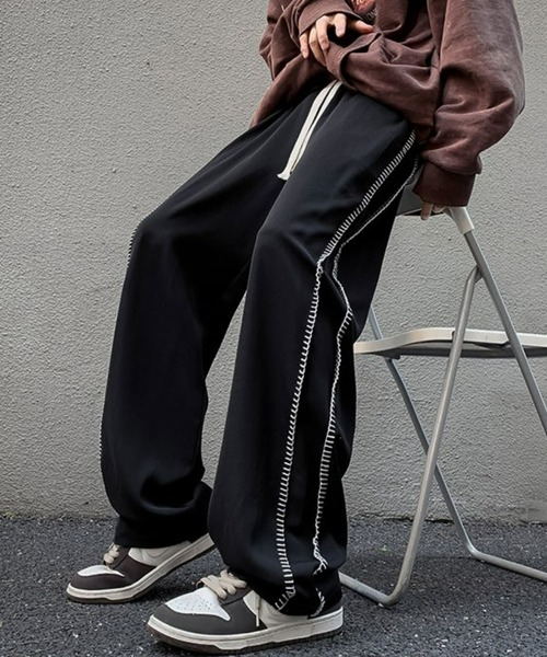 Anchor Smith（アンカー スミス）の「ハンドステッチラインイージーワイドパンツ（スラックス・メンズ・ブラック/スミクロ・XL/M/L）」の17枚目の写真