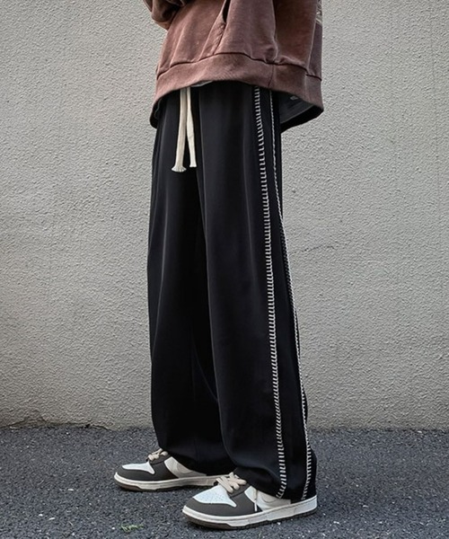 Anchor Smith（アンカー スミス）の「ハンドステッチラインイージーワイドパンツ（スラックス・メンズ・ブラック/スミクロ・XL/M/L）」の11枚目の写真
