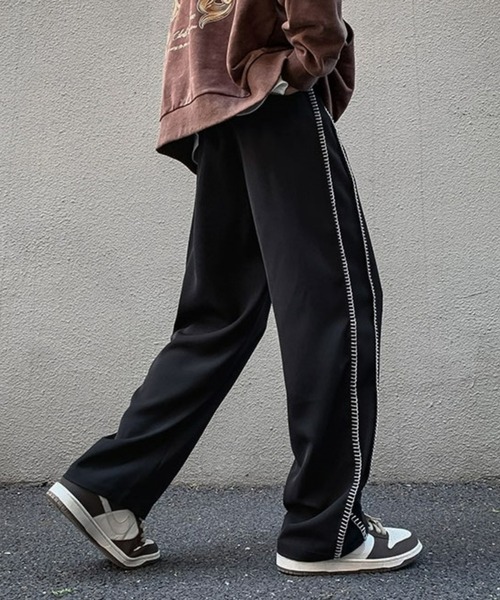 Anchor Smith（アンカー スミス）の「ハンドステッチラインイージーワイドパンツ（スラックス・メンズ・ブラック/スミクロ・XL/M/L）」の14枚目の写真