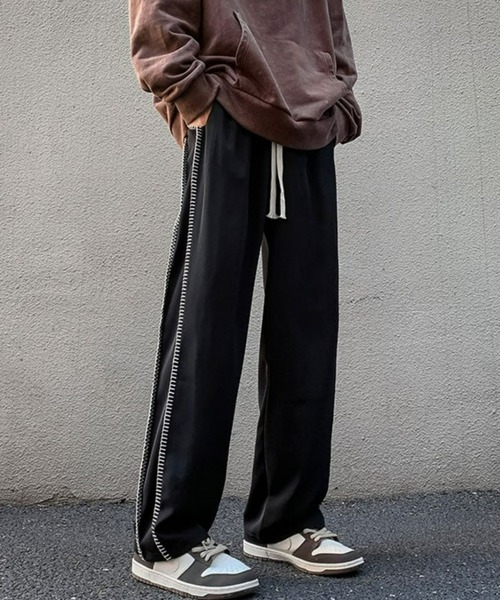 Anchor Smith（アンカー スミス）の「ハンドステッチラインイージーワイドパンツ（スラックス・メンズ・ブラック/スミクロ・XL/M/L）」の12枚目の写真