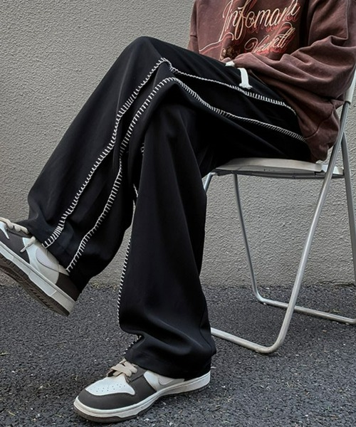 Anchor Smith（アンカー スミス）の「ハンドステッチラインイージーワイドパンツ（スラックス・メンズ・ブラック/スミクロ・XL/M/L）」の18枚目の写真