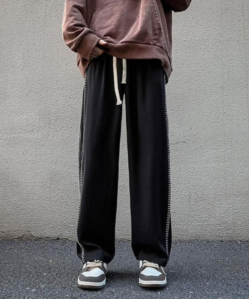 Anchor Smith（アンカー スミス）の「ハンドステッチラインイージーワイドパンツ（スラックス・メンズ・ブラック/スミクロ・XL/M/L）」の10枚目の写真
