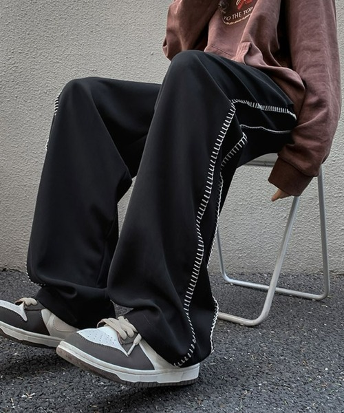 Anchor Smith（アンカー スミス）の「ハンドステッチラインイージーワイドパンツ（スラックス・メンズ・ブラック/スミクロ・XL/M/L）」の19枚目の写真