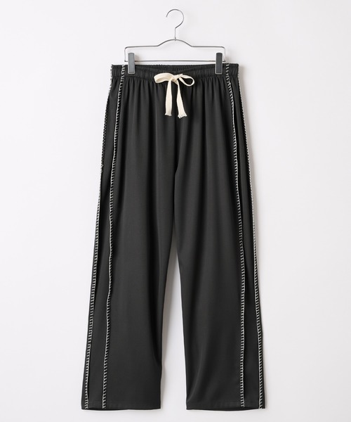 Anchor Smith（アンカー スミス）の「ハンドステッチラインイージーワイドパンツ（スラックス・メンズ・ブラック/スミクロ・XL/M/L）」の4枚目の写真