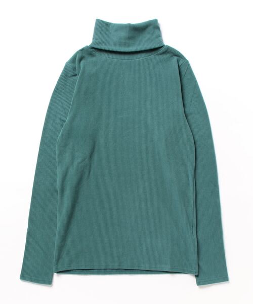and it_（アンドイット）の「起毛リブタートル長袖Tシャツ（Tシャツ/カットソー・レディース・グリーン/ブラック/グレイッシュベージュ/アイボリー/ブルー・M）」の4枚目の写真