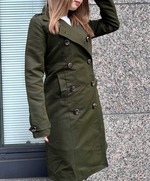 SPIGA（スピーガ）の「ﾛﾝｸﾞﾄﾚﾝﾁｺｰﾄ（トレンチコート・レディース・カーキ・FREE）」の2枚目の写真
