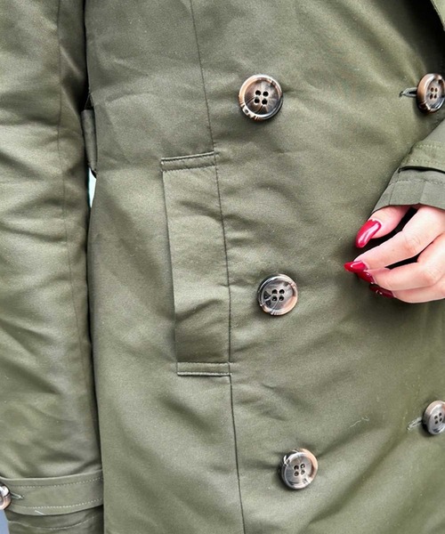 SPIGA（スピーガ）の「ﾛﾝｸﾞﾄﾚﾝﾁｺｰﾄ（トレンチコート・レディース・カーキ・FREE）」の7枚目の写真