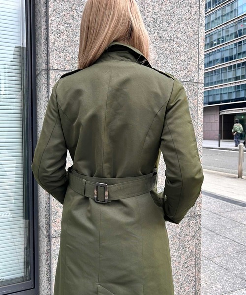 SPIGA（スピーガ）の「ﾛﾝｸﾞﾄﾚﾝﾁｺｰﾄ（トレンチコート・レディース・カーキ・FREE）」の10枚目の写真