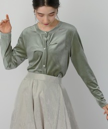 SALOON(サルーン)/【AMBELLITE】 2WAYベロアプルオーバー