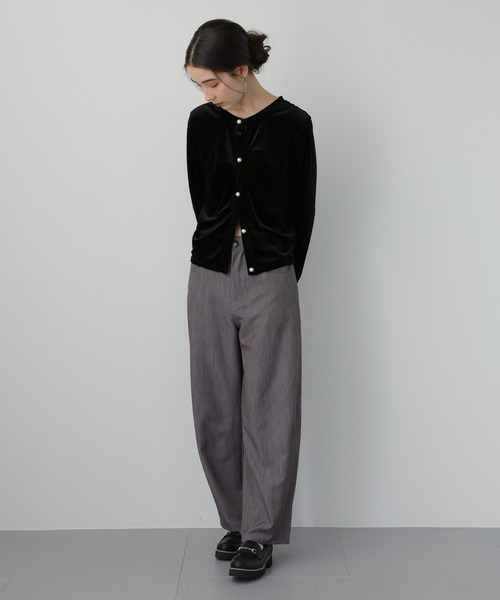 saloon（サルーン）の「SALOON(サルーン)/【AMBELLITE】 2WAYベロアプルオーバー（カーディガン/ボレロ・レディース・ライトグリーン/ブラック・FREE）」の12枚目の写真