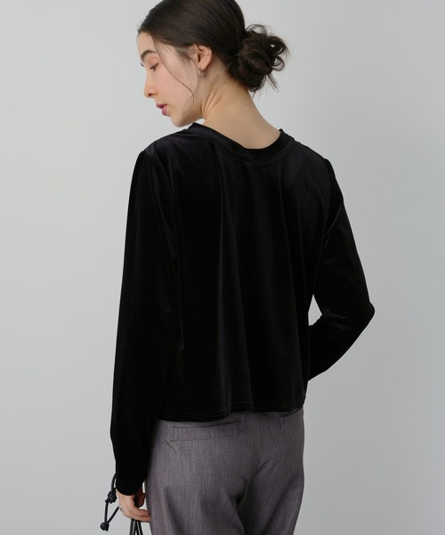 saloon（サルーン）の「SALOON(サルーン)/【AMBELLITE】 2WAYベロアプルオーバー（カーディガン/ボレロ・レディース・ライトグリーン/ブラック・FREE）」の15枚目の写真