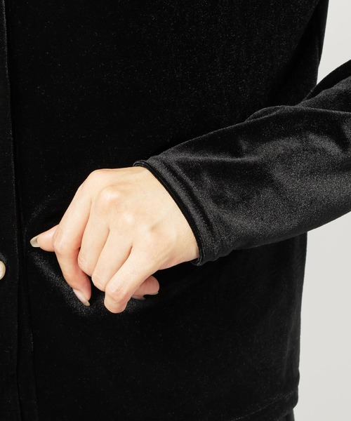 saloon（サルーン）の「SALOON(サルーン)/【AMBELLITE】 2WAYベロアプルオーバー（カーディガン/ボレロ・レディース・ライトグリーン/ブラック・FREE）」の22枚目の写真