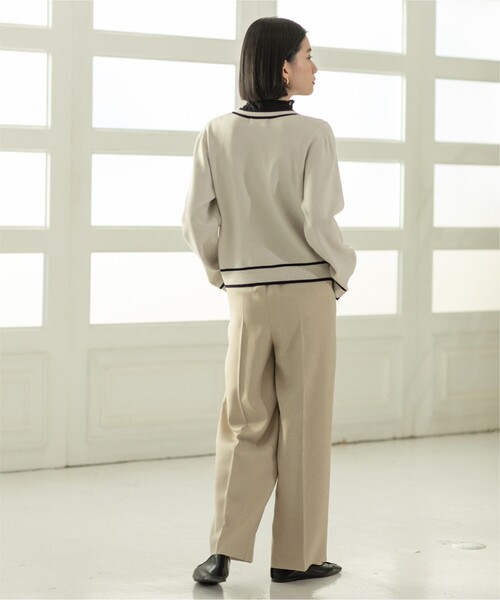 OPAQUE.CLIP(オペークドットクリップ)の「◆アンサンブル対応 配色ラインニットカーディガン【洗濯機洗い可】(カーディガン/ボレロ・レディース・ネイビー/オフホワイト/ベビーピンク・36/38/40/42)」の22枚目の写真