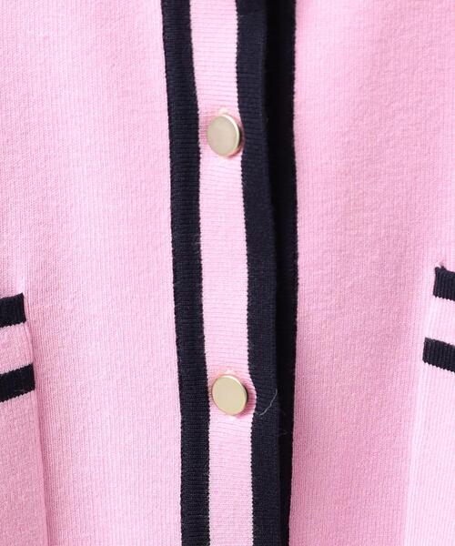 OPAQUE.CLIP(オペークドットクリップ)の「◆アンサンブル対応 配色ラインニットカーディガン【洗濯機洗い可】(カーディガン/ボレロ・レディース・ネイビー/オフホワイト/ベビーピンク・36/38/40/42)」の14枚目の写真