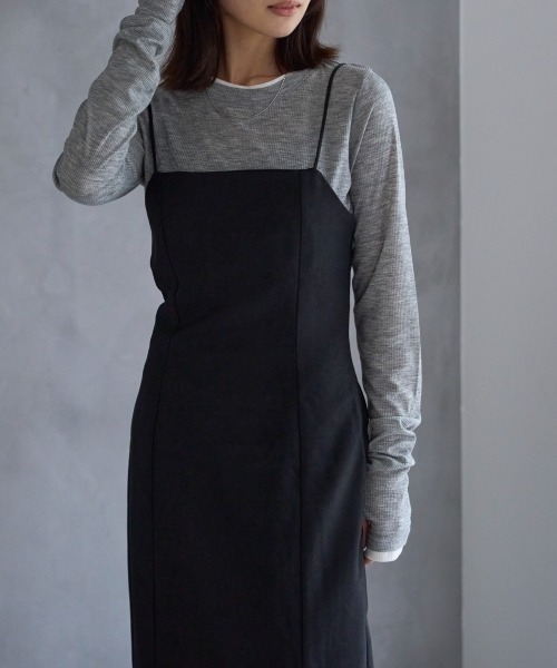 セール】ツイードハイウエストキャミワンピース（ワンピース