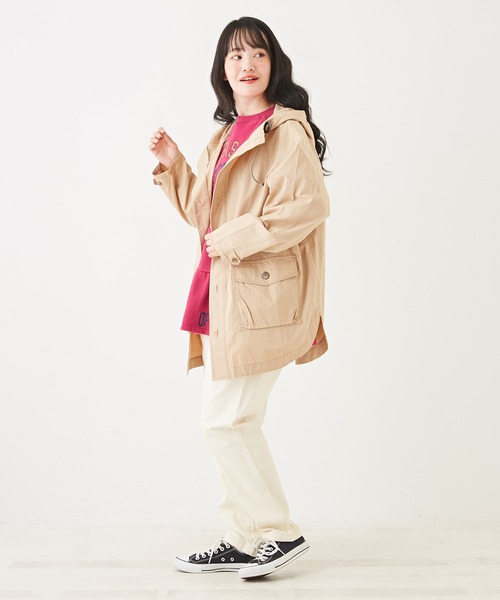 【セール】綿ダンプラグランスリーブパーカージャケット（ブルゾン）｜CUBE SUGAR（キューブシュガー）