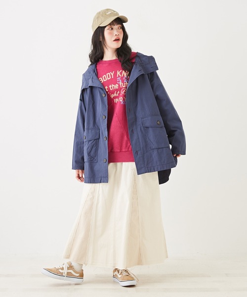 【セール】綿ダンプラグランスリーブパーカージャケット（ブルゾン）｜CUBE SUGAR（キューブシュガー）