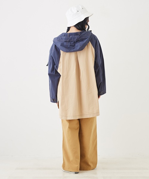 【セール】綿ダンプラグランスリーブパーカージャケット（ブルゾン）｜CUBE SUGAR（キューブシュガー）