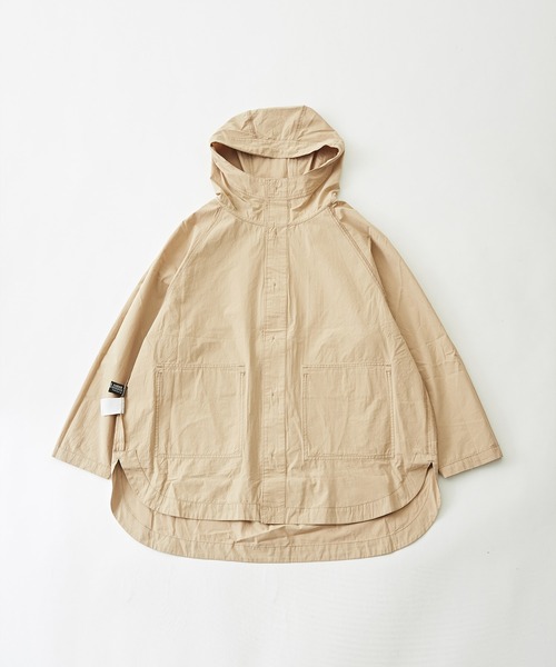 【セール】綿ダンプラグランスリーブパーカージャケット（ブルゾン）｜CUBE SUGAR（キューブシュガー）