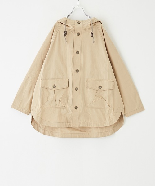 【セール】綿ダンプラグランスリーブパーカージャケット（ブルゾン）｜CUBE SUGAR（キューブシュガー）