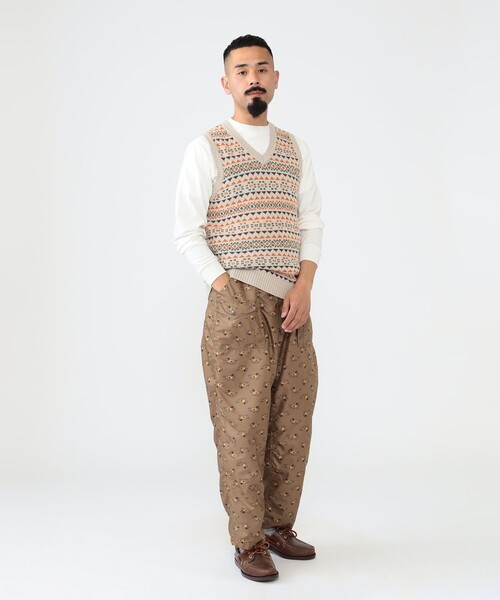 BEAMS PLUS(ビームスプラス)の「BEAMS PLUS / ポリエステル アニマルプリント ブッシュパンツ(その他パンツ・メンズ・ブラウン/オリーブ・M/XL/S/L)」の3枚目の写真