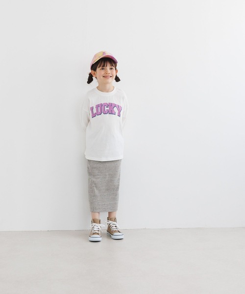 BAYFLOW（ベイフロー）の「[春素材で登場!!]カットリブスカート（KIDS）（スカート・キッズ・ブラック/グレー・110cm/120cm/130cm/140cm）」の16枚目の写真