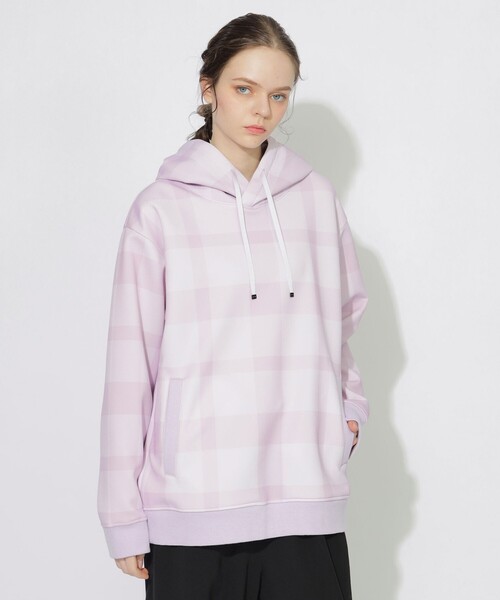 CB CRESTBRIDGE（シービークレストブリッジ）の「トーナルチェックエアリーダンボールフーディー（パーカー・メンズ・チャコールグレー/パープル系その他/グリーン系その他/ブルー/ホワイト系その他・2/4/3/1）」の5枚目の写真
