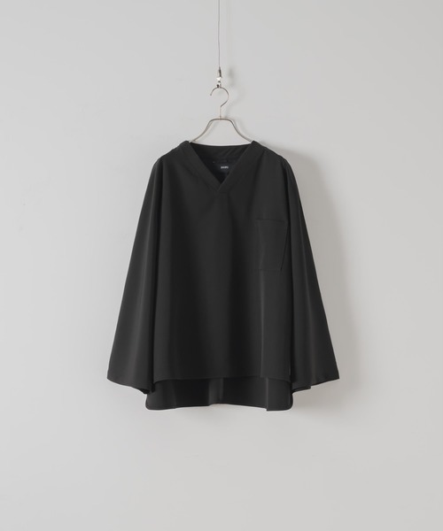 MAHF Vネックオーバーシャツ XXL ブラック MAHF Vネックプルオーバーシャツ ブラック size XXXL 黒 全3色